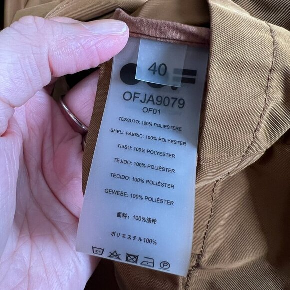 OOF WEAR Oversized Trench Coat Jacket Womens Size IT 40 US 2 Brown Minimal - Picture 11 of 12